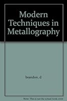 Modern Techniques in Metallography B0000CN2LN Book Cover