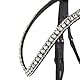 HORZE Trensenzaum Grayson, anatomisches Zaumzeug, Leder Trense für Dressur mit Glitzer, Schwarz, F