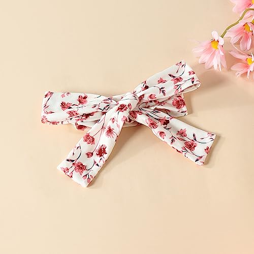 Dcohmch Newborn Baby Girl Fall Outfits Letter Printed Long Sleeve Rompers Floral Bow Pants And Headband 3 Piece Clothes (Pink, 9-12Months) #TOP4