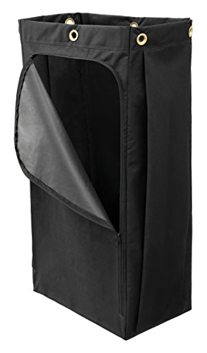 Image of Rubbermaid Commercial Products Cleaning Cart Bag 30-Gallon Yellow Collecting Refuse or Laundry Items Janitorial and Housekeeping Carts Zippered Front