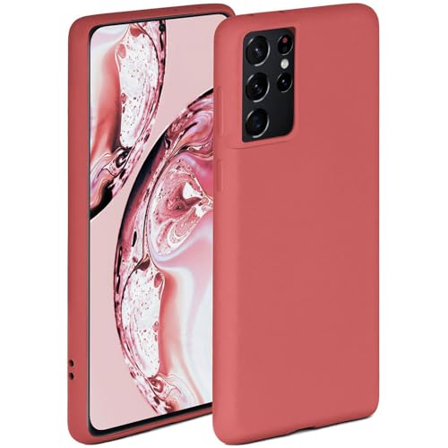 Coque Samsung S21 Ultra silicone rouge : fini les bris d'écran avec la protection double couche