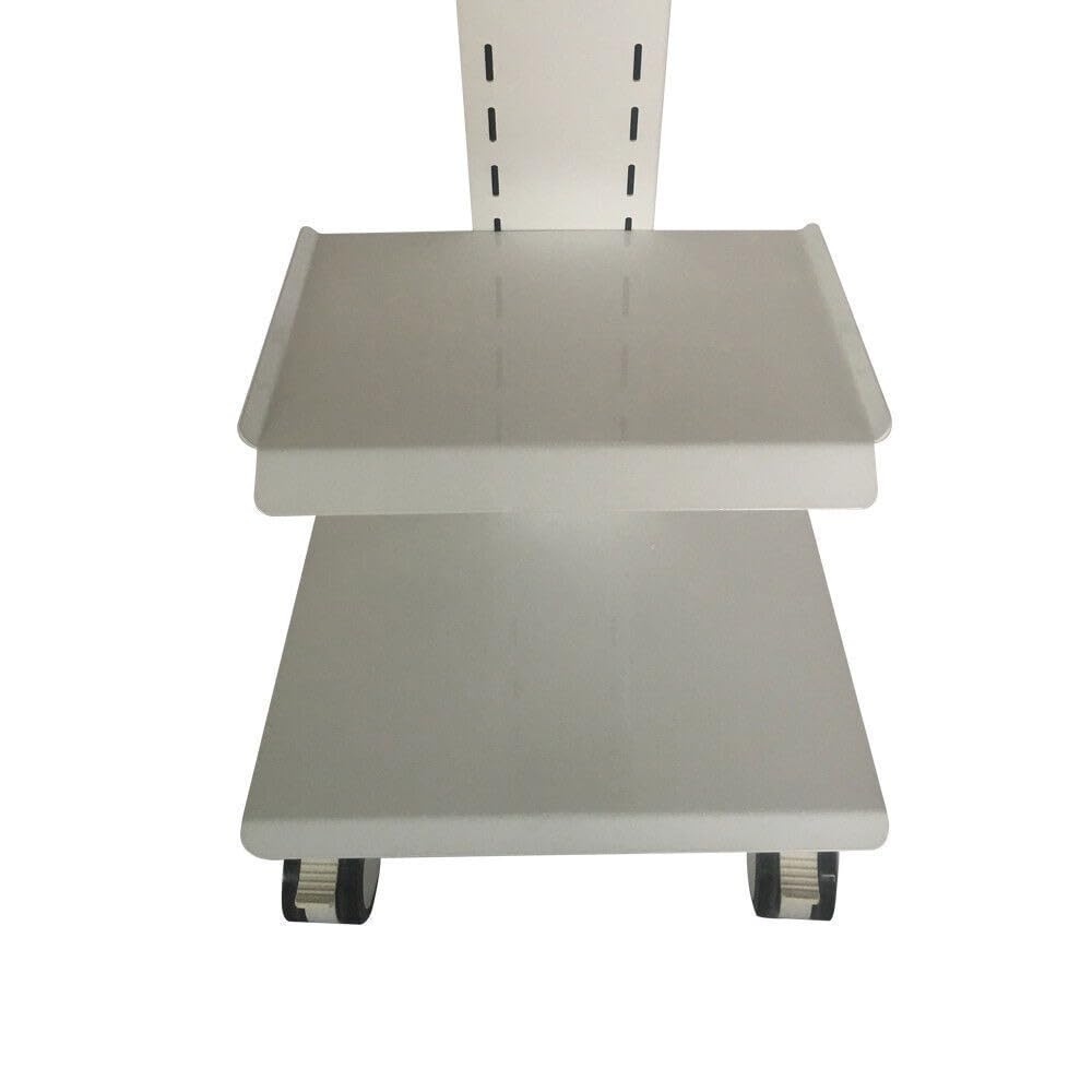 Carrello trolley con 3 prese, piastra in acciaio laccato, 410 x 360 x 770 mm, per salone di bellezza ospedaliero