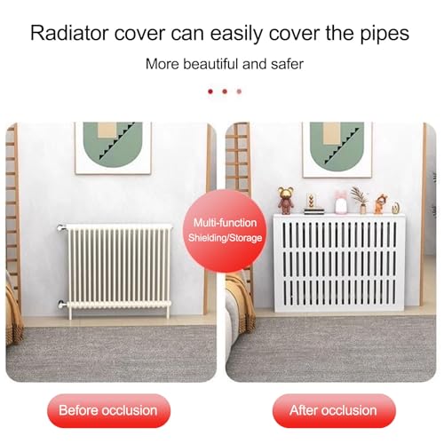 Meuble cache-radiateur élégant avec tablette supérieure de 20 cm - 4