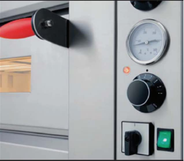 DOUBLE CHAMBER COMMERCIAL PIZZA OVEN WITH 13.2 KW POWER AND MECHANICAL DISPLAY OMCAN 40638