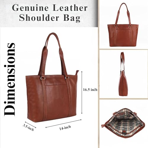 Image of Genuine Leather Tote Bag for Women - Premium Quality, Stylish, and Spacious Handbag for Everyday Use