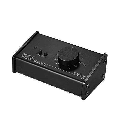 HUIOP Passive Monitor Controller, 4-Channel, XLR & 3.5mm Inputs/Outputs, Minimalist Style