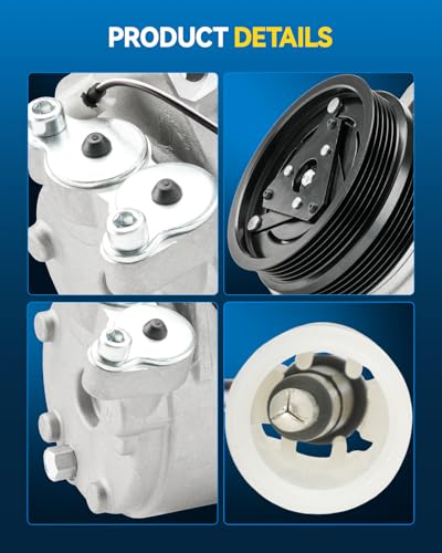 Image of PHILTOP 36001118 Air Conditioner AC Compressor with Clutch for Volvo S40 2005-2011,C70 2004, 2006-2013,C30 2008-2013,V70 1999-2000 2.4L /2.4T,V50 2005-2011