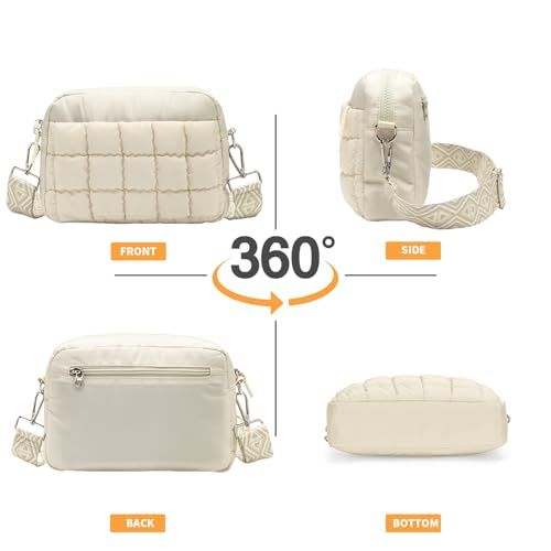 Image of Herald Small Puffer Nylon Quilted Crossbody Bags Handbag for Women