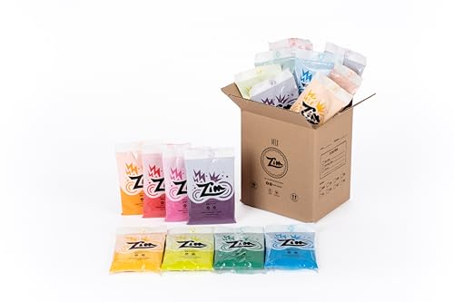 Kit com 10 Unidades de Pó Colorido Biodegradável Zim, Cores Sortidas, 100g cada