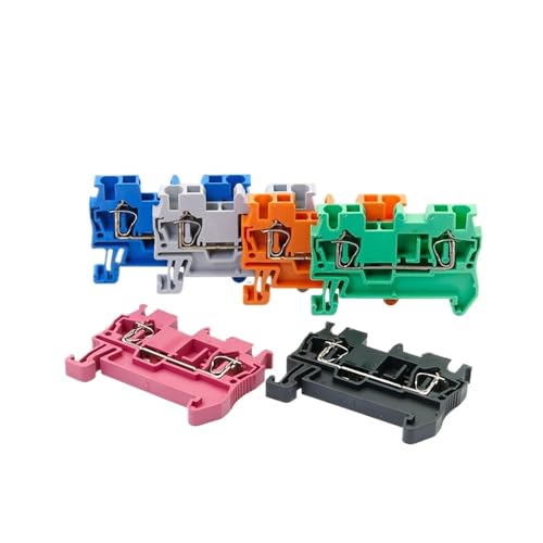 Conector de resorte extraíble sin tornillos ST-2.5 bloque de terminales de riel DIN azul 3