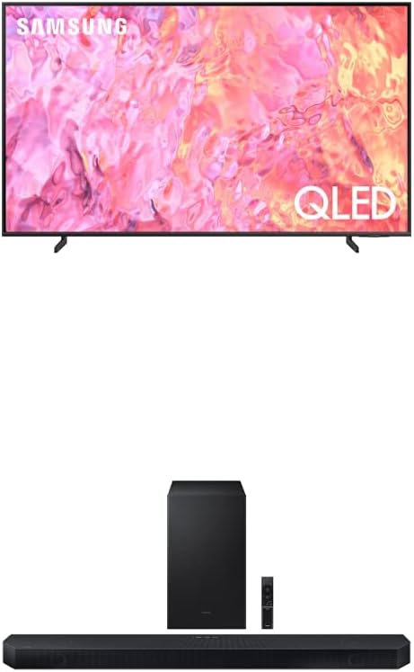 SAMSUNG 75-Inch Class QLED 4K Q60C Series Quantum HDR, Dual LED, Object Tracking Sound Lite, (QN75Q60C, 2023 Model) HW-Q700C 3.1.2ch Soundbar w/Wireless Dolby Audio, (Newest Model)