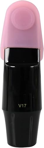 Miniatura 2 de Tapa de boquilla de gel de sílice Protector de boquilla duradera para clarinetesaxofón alto boquilla de saxo tapa protectora tamaño medio (rosa)