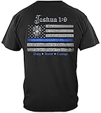 Erazor Bits Religious Police Shirt, Joshua 1:9 Thin Blue Line T Shirt, Religious Clothing, Law...