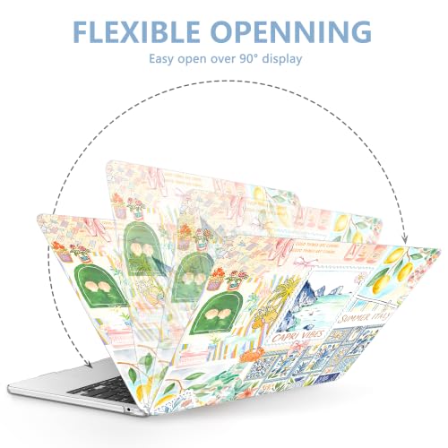Image of AKIT for MacBook Air 15 inch Case M5 M4 M3 M2 Chip 2026-2023, Blue Stamp | A3448 A3241 A3114 A2941, Cute Unique Pattern Hard Shell Laptop Case+Keyboard Cover+Screen Protector for MacBook Air 15 inch