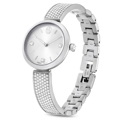 Swarovski Illumina Watch, Swiss Made, Metal Bracelet, Silver Tone, Stainless Steel