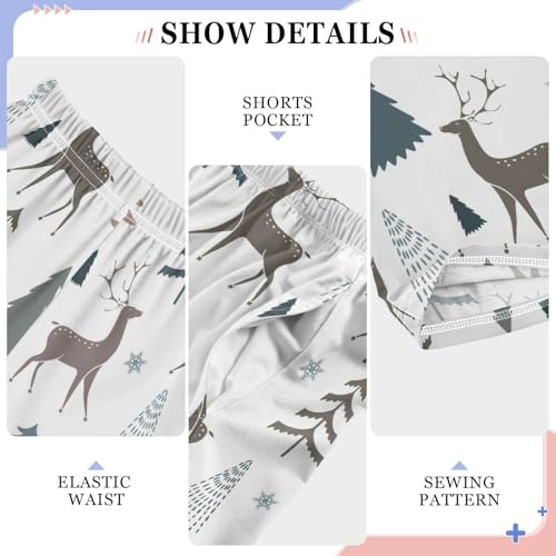 Boys' Pants Deer Christmas Tree Long Bottoms Jogger Pants Elastic Waist Trousers with Pockets S-XL4