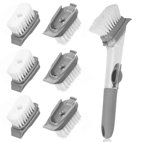 Image of 6Pcs Dish Wand Refill Heads, Dish Brush Replacement Head, Soap Dispenser Wand Refill Fits Scrub Handle, Dishwand Refills Soap Dispensing Dish Brush Refills Attachment, Kitchen Cleaning Tool