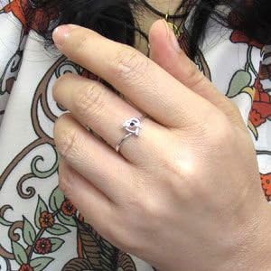 Amazon | [プレジュール]ハートモチーフ リング アメジスト K18 ピンク