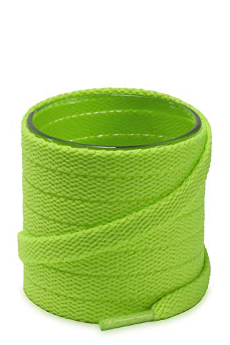 Image of Shoemate Flat Solid Color 5 /16 inch Shoe Laces for Sneakers and Athletic Shoes with 4 Shoelaces Aglets