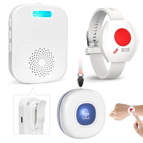 Image of CallToU Caregiver Pager Wireless Call Button for Elderly /Senior,2026 New Version Pager with Vibration & Rechargeable,Nurse Alert System for Home Care Seniors