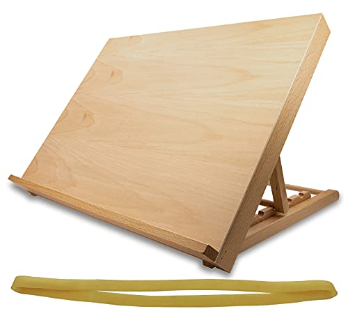 Desktop Drawing Sketching Easel Board Desktop Drawing Board A3 Desk Easel Sketching Board 4-Position Adjustable Table Easel Painting Board for Artists, Children, Beginners