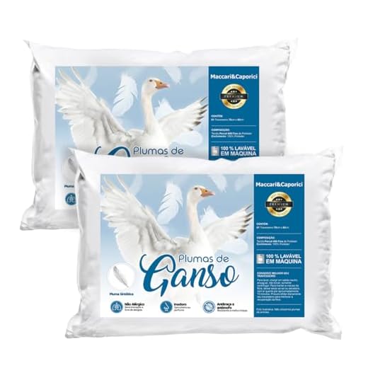 Kit 02 Travesseiros Toque de Pluma Premium