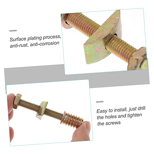 Alipis 8 Conjuntos De Parafusos De Estrutura De Cama Conector De Placa De Cama Ferragens De Estrutur