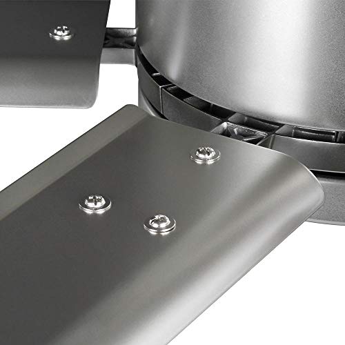 Hubbell Lighting Dual Mount Ceiling Fan 72 In. Indoor/Outdoor Nickel Wall Control #TOP7