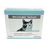 alfavet ReConvales Tonicum Katze, appetitanregendes Diät-Ergänzungsfuttermittel zur Rekonvaleszenz und bei Untergewicht, 3 x 45ml