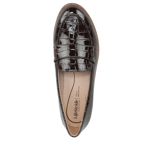 LifeStride Women's Zee Loafer Flat Dark Chocolate Croco 8 M by LifeStride - Used condition - Image 5
