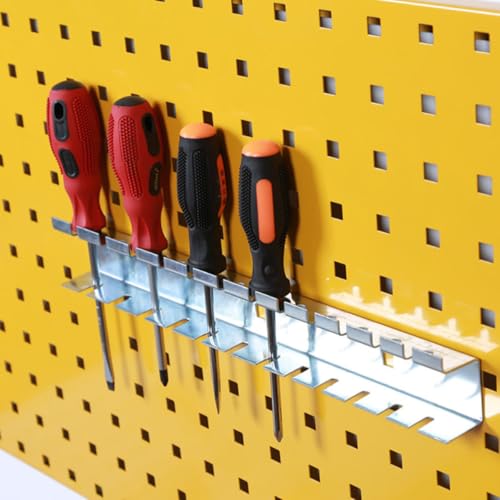 Estante para almacenamiento de tornillos resistente SHINEOFI con percha mural 6