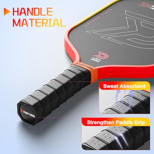 Image of DGYGQ Pickleball Paddles with Polypropylene Honeycomb Core, T700SC Power Carbon Fiber Pickleball Paddle, Increased Power for Ultimate Spin & Consistency
