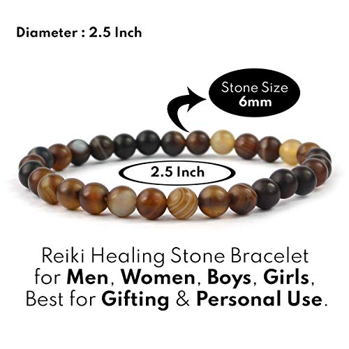 Image of Reiki Crystal Products Natural Crystal Stone Bracelet 6 mm Round Beads for Men & Women | Gemstone Jewellery Bracelet | Reiki Charged | Multiple Stone Variants Available