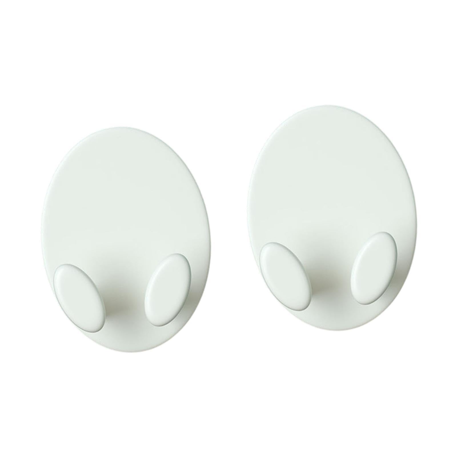 Colaxi 2Pcs Badminton Racket Hooks Wall Mounted Tennis Racket Racks Heavy Duty Portable Hangers Display Holders for Garage Game Room, White