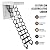 Topteng Aluminum Attic Ladder, 11 Steps 3M/9.8FT Electirc Attic Ladder Aluminum Folding with Remote Control Loft Stairs 31.5 * 35.4"