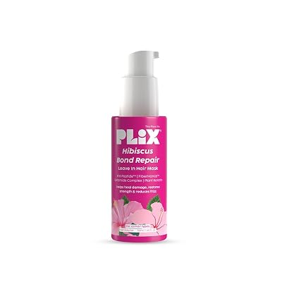 The Plant Fix Plix Hibiscus Bond Repair Leave-In Hair Mask | K18 Peptide™ & FiberHance™ | Repairs Damage, Reduces Frizz 