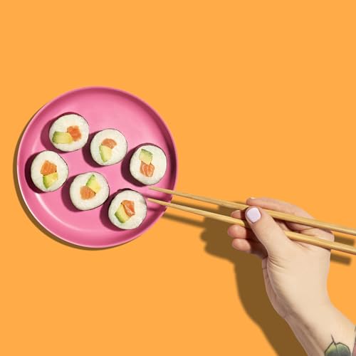 Reishunger Sushi Einsteiger Box inkl. Rezeptkarte – Komplett-Set mit original Japanischen Zutaten: Sushi Reis, Bambusmatte, Sojasauce, Nori Algen, Wasabi, Ingwer, Essstäbchen - MHD: 27.12.2025