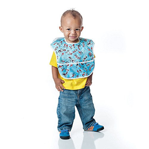 Bumkins Dr Seuss Superbib, Baby Bib, Waterproof, Washable, Stain And Odor Resistant, 6-24 Months (Pack Of 3) - Green Eggs, Yellow Fish, Cat In The Hat #TOP1