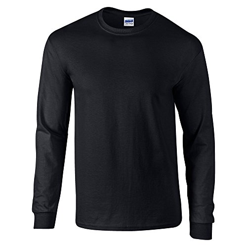 Gildan Mens Ultra Cotton 6 oz. Long-Sleeve T-Shirt(G240)-Dark Heather-L