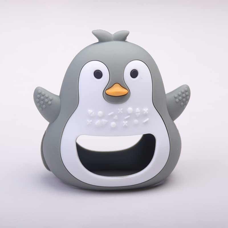 Image of Birdy Buddy Teether, Teether - Non Drop, Soothing Teething Toy for Infants, Gray