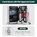 Nobl Travel Carry On Luggage, Noble Zipperless Aluminum Frame PC Hard Shell Suitcase, 22.5x15x9.5 Airline Approved, 360° Spinner Wheels, TSA Locks, USB Charging Port, Cup & Phone Holder - White