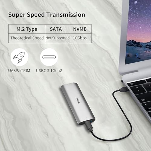 Caja externa SSK para SSD M.2 NVMe USB 3.2 Gen 2 2 unidades miniatura 2