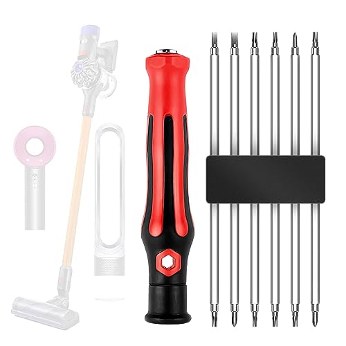 Fixbetter Juego Destornilladores 6 en 1, Herramientas Especiales ReparacióN Para Dyson, Juego Destornilladores Torx Star Resistente, Juego Destornilladores Para Aspiradora Dyson V6/V7/V8/V10/V11
