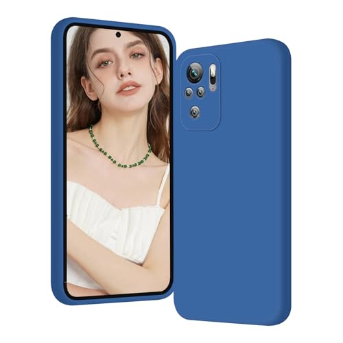 ISOI - Cover per Xiaomi Redmi Note 10 4G/Redmi Note 10S, Custodia Morbida in Silicone Liquido, Protezione Completa Antiurto Ultra Sottile per il Corpo - Blu