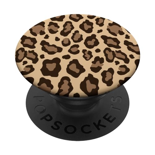 Motif léopard imprimé fourrure beige/marron/léopard PopSockets PopGrip Adhésif