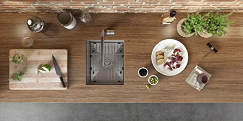 Ruvati 13 X 15 Inch Undermount 16 Gauge Zero Raduis Bar Prep Kitchen Sink Stainless Steel Single Bowl - Rvh7113 #TOP5