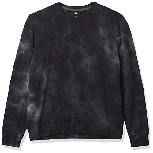 Velvet by Graham & Spencer Men's Trevor Long Sleeve Crew Neck Shirt, Black, M