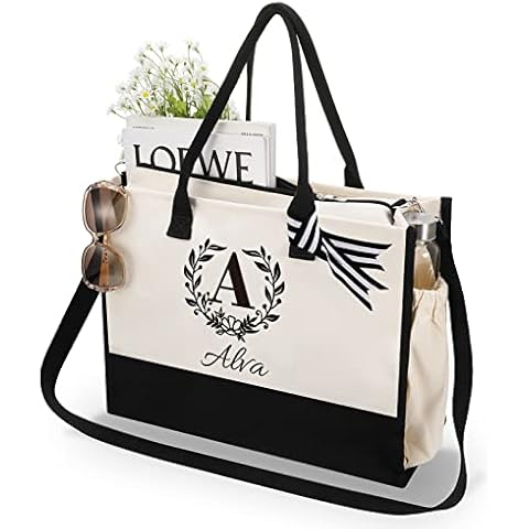 TEAYASON Personalised Canvas Tote Bag for Women Cover