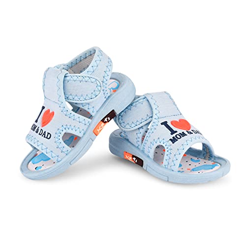 KATS LOVE Kids Baby Boy and Girls ChuChu Sound Musical Walking Sandal Color SKY Size 2C