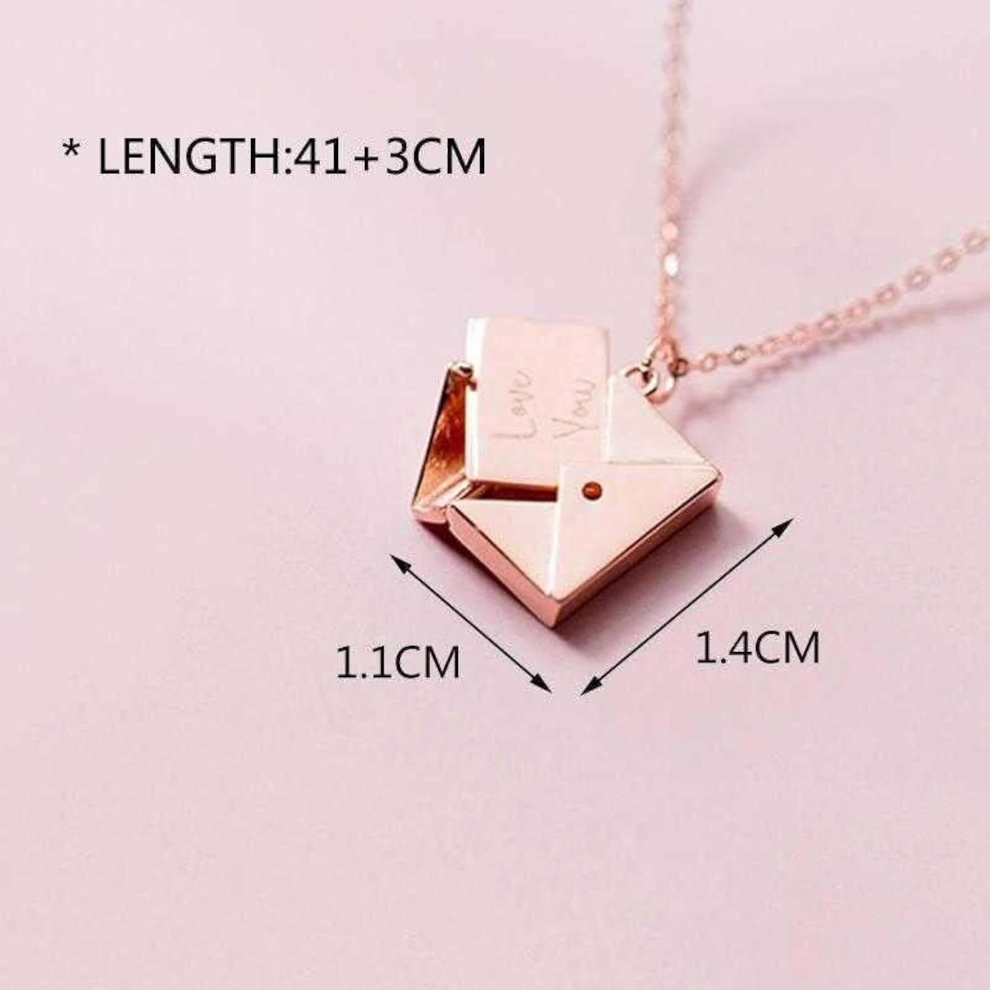 Bling Queen Silver Plated Envelope Pendant Necklace